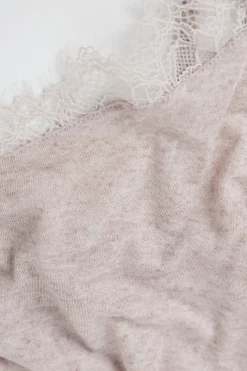Top in Modal Ultralight con Cashmere con Pizzo
