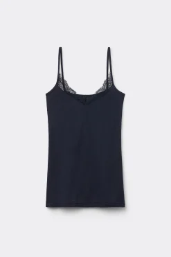 Top in Modal Ultralight con Cashmere con Pizzo