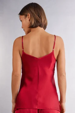 Top in Raso di Seta con Scollo a V