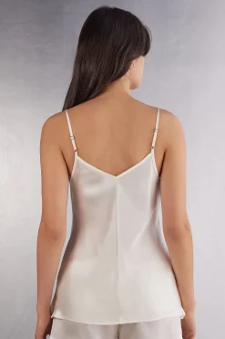 Top in Raso di Seta con Scollo a V