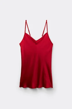 Top in Raso di Seta con Scollo a V