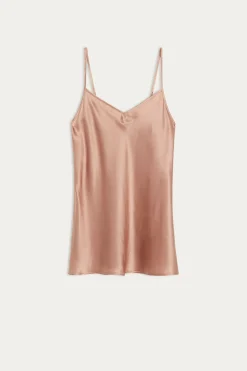Top in Raso di Seta con Scollo a V