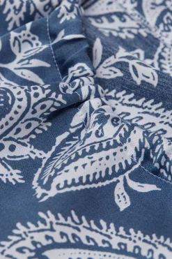 Top in Raso di Viscosa Flower Paisley