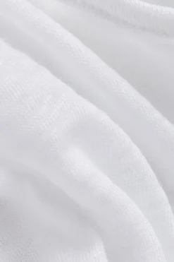 Top Scollo a V in Lino
