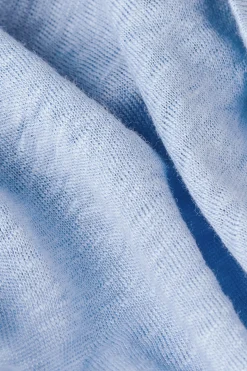 Top Scollo a V in Lino