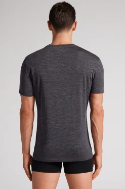 T-shirt in Lana Merino Elasticizzata