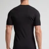 T-shirt Scollo a V in Cotone Superior Elasticizzato