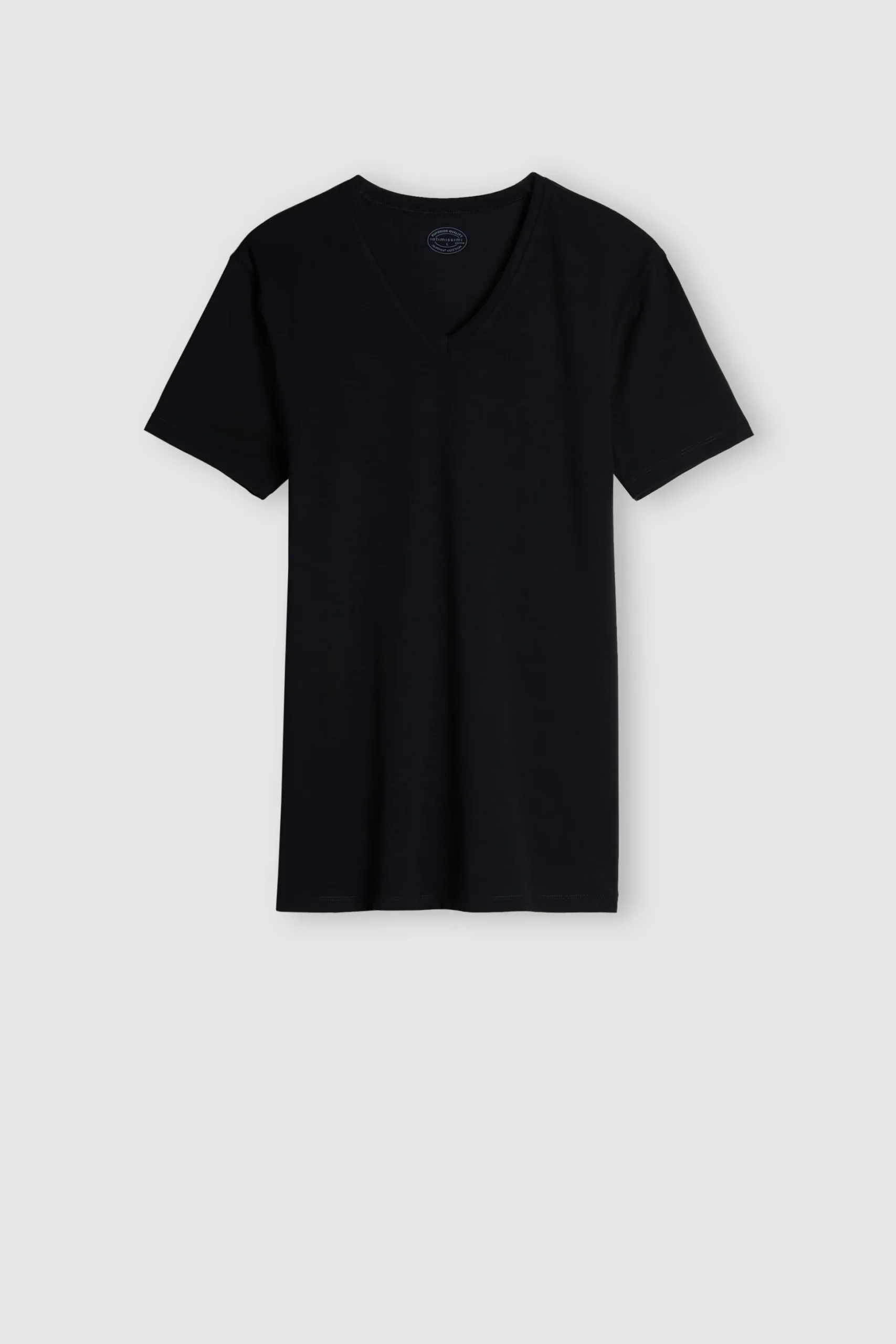 T-shirt Scollo a V in Cotone Superior Elasticizzato