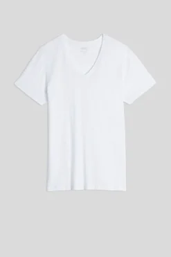 T-Shirt Scollo V in Cotone Superior Extrafine