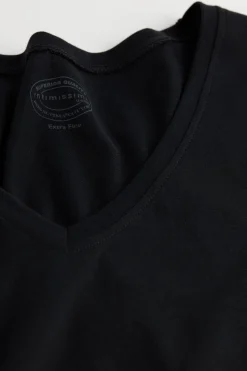 T-Shirt Scollo V in Cotone Superior Extrafine